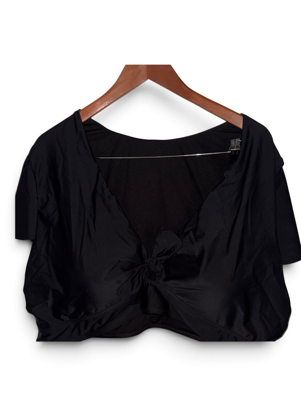 Torrid Cap Sleeve Tie‑Front Crop Bikini Top Size 5 | Plus Size Swim never worn